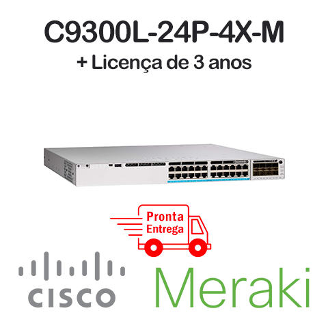 Switch meraki c9300l-24p-4x-m