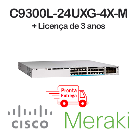 Switch meraki c9300l-24uxg-4x-m