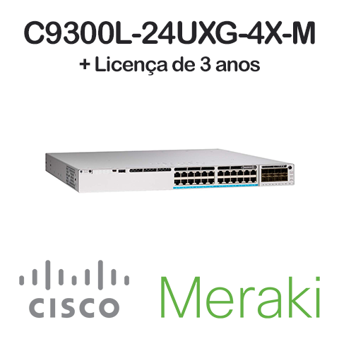 Switch meraki c9300l-24uxg-4x-m b