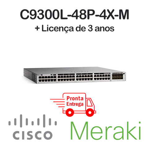 Switch meraki c9300l-48p-4x-m