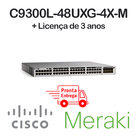 Switch meraki c9300l-48uxg-4x-m