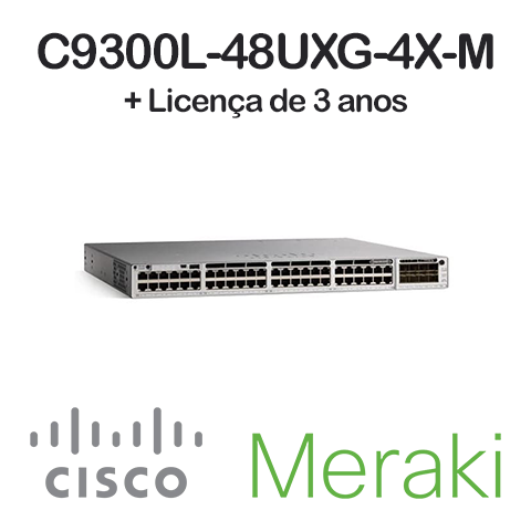 Switch meraki c9300l-48uxg-4x-m b
